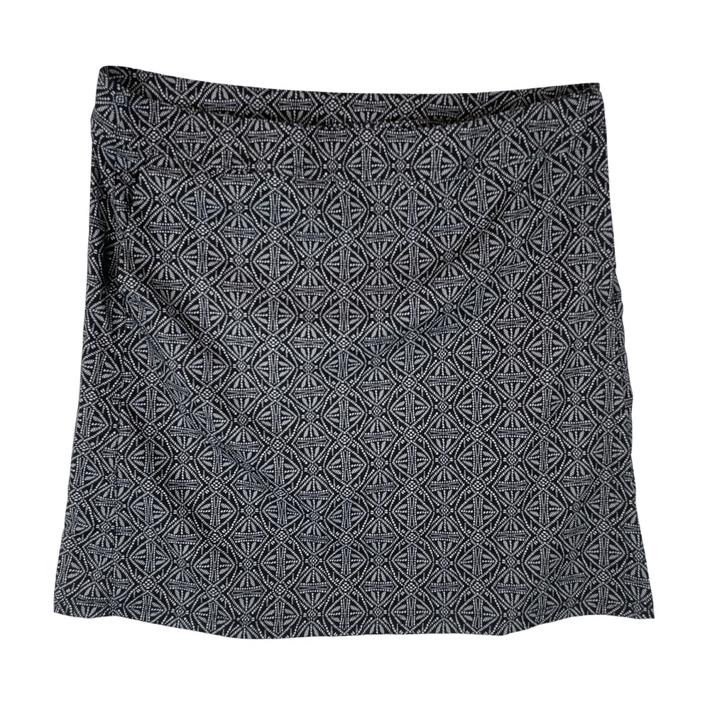 RipSkirt Womens Geometric‎ Print A Line Skirt Large Black White Casual Travel